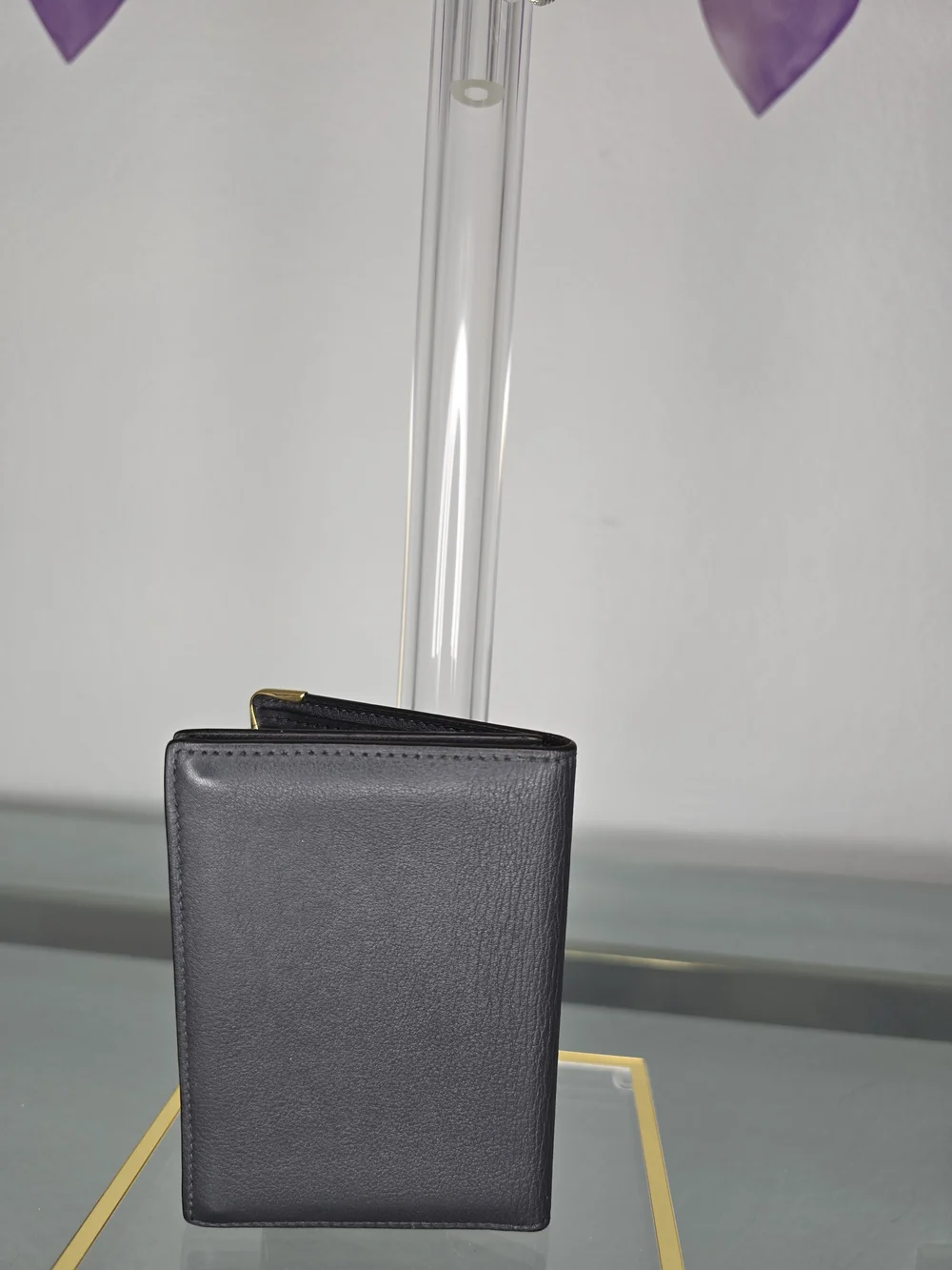 Cartier Wallet with Gold Corner Accents